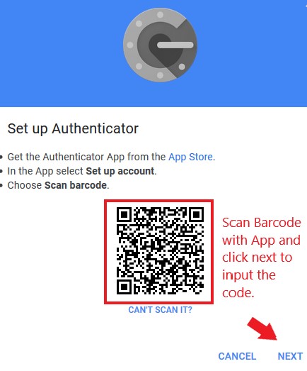 Google Authenticator Step 6